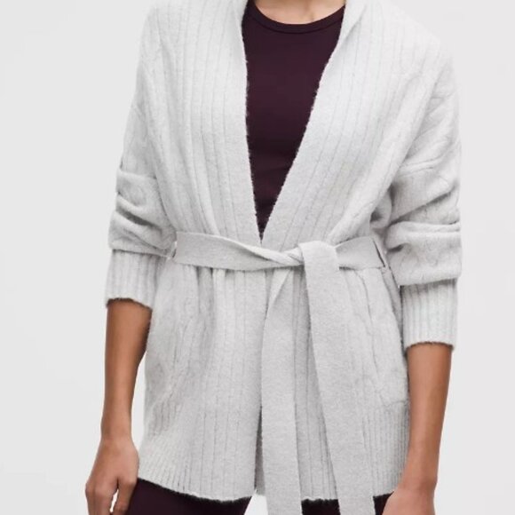 lululemon women's Alpaca-Blend Tie-Front Long Cardigan - Picture 1 of 4